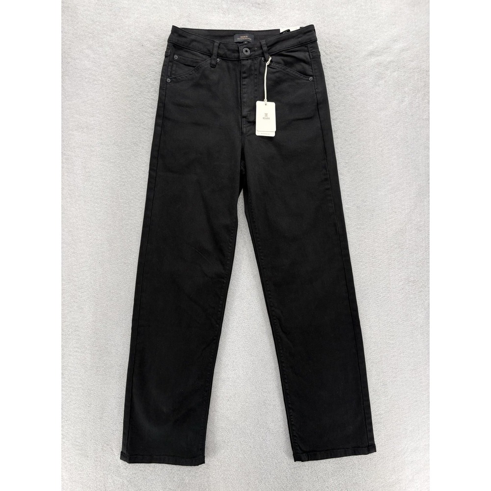 Roark HWY 395 Stovepipe Jeans Womens 27 Black Dark Wash High Rise Straight Denim